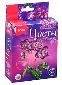 Набор для творчества LORI Цветы из пайеток Орхидея Цв-022