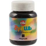 Гуашевая чёрная краска olki, 100 мл