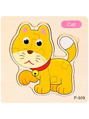 Деревянная пазл-рамка фигурная (14,5х14,5см) "КОТИК" Арт.AN02645