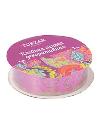 Клейкая лента кружевная декоративная, 14 мм х 1 м, металлик, Tukzar, в ассортименте
