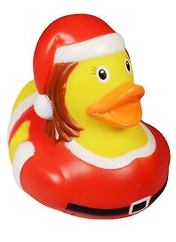 Игрушка для ванной, уточка резиновая FUNNY DUCKS "Уточка снегурочка" (1845)