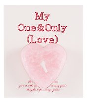 Чайная свеча на открытке Сердце My One and Only (12-Aidou-27)