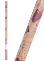 Бумага упаковочная 70*100см "Съедобные подарки" крафт., инд.уп.