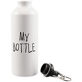 Бутылка с карабином My Bottle (белая) (металл) (500мл) - 1