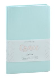 Книга для записей А5- 80л кл. "Graсe" магия мяты, иск.кожа, ляссе, инд.уп.