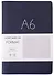 Записная книжка А6+ 80л лин. "Format" син.иск.кожа, интегр.переплет, тиснение фольгой, скругл.углы, инд.уп. - 0