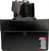 Портфель MEGAPOLIS F/C, 2 отд. окантовка, черный, Erich Krause