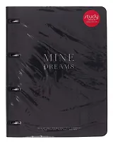 Тетрадь А4 120л кл. "My black", черный, на кольцах, смен.блок, обл. кожзам, тиснение фольгой, инд.уп