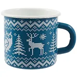 Кружка «Вязаные олени», синяя, 400 мл