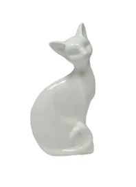 Фигурка Кошка белая (17см) (керамика) (390-468)