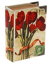 Шкатулка-книга дерево Букет тюльпанов (17х11х5 см) (521764)