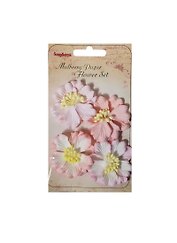Гардении микс розовые (SCB300107) (набор 4шт) (d=5см) (ScrapBerry`s) (упаковка)