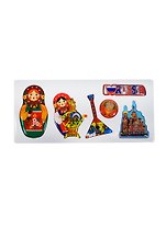 Набор магнитов Матрешка Спас (смола) (02-34N-RU-01-EVA)