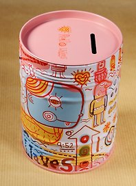 Копилка Бочка Граффити (12х9) (металл) (12-22120-K33-20)