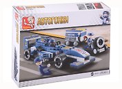 Развивающий конструктор Sluban Автогонки (196 деталей, 2 фигурки)