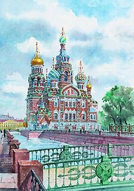 Постер Виды Санкт-Петербурга Спас-на-Крови (новый) Храм В.Х. м/ф ХА60-010