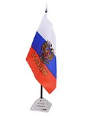 Флаг России настольный, высота 35 см, полотно 21х15 см, на подставке, OfficeSpace - 1
