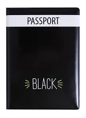 Обложка для паспорта Black (ПВХ бокс) (ОП2018-192)