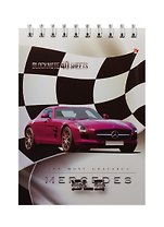 Блокнот А6 40л кл. "Машины" карт.обл., гребень, ассорти, Альт