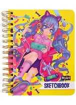 Скетчбук 150*196 64л "Жизнь в гаджетах" 120г/м2, тв.обложка,