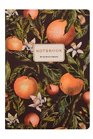 Книга для записей А5 60л кл. "FLORA.PARADISE.ORANGES" иск.кожа, сшивка, Bruno Visconti