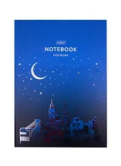 Книга для записей А4 80л кл. "Ночной город" 7БЦ, мат.ламинация, 3D фольга