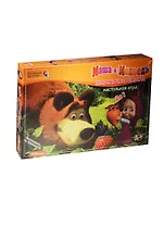 НИ Земляничная поляна 2в1 (Летающие колпачки) (+игра-бонус Крик победы) (76232) (1-4 игрока) (15-20 мин.) (4-99 л.) (Маша и Медведь) (4+) (коробка)