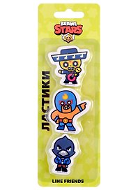 Ластик «Brawl Stars. Поко, Эль Примо, Ворон», Премьера Паблишинг, 3 штуки