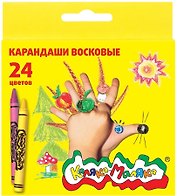Карандаши восковые "Каляка-Маляка", 24 цв.