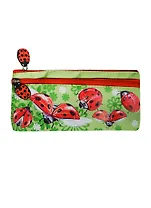 Пенал-косметичка 2отд. "БОЖЬЯ КОРОВКА" 19,5*8,5см, микрофибра с запечаткой, фигурные собачки, Феникс