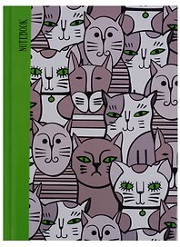 Записная книжка А6 96 листов "Графика. Коты"