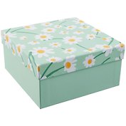 Коробка подарочная "Sharming flowers" 19*19*9,5см, картон, квадрат