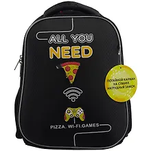 Ранец «All you need...» для мальчика, 1 отделение, 3 кармана, 38×29×12,5 см, Hatber