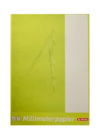 Бумага миллиметровая А4, 25 листов, 80г/м2, склейка, Herlitz