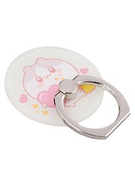 Держатель-кольцо для телефона Kawaii Котик с сердечком (металл) (коробка)
