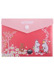 Папка -конверт «MOOMIN. Муми -тролль и Фрекен Снорк на цветочной поляне» А6 на кнопке