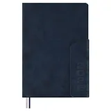 Ежедневник дат. 2026г. А5 176л "Тиволи глосс" синий, кожзам, тв.переплет, блинт.тиснение, офсет, справ.мат-лы, закругл.углы, 2 ляссе, инд.уп