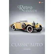 Книга для записей А5 130л "Ретро-стиль" 7БЦ, глянц.ламинация, полноцветн.печать, Listoff