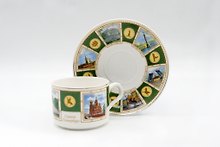 Чайно-кофейная пара Зеленый Исаакий-М. всадник-Спас [Set8-14502]