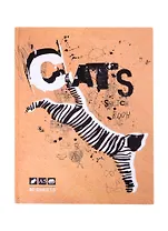 Скетчбук А5 80л "Полосатый котик" 100г/м2, тв. переплет