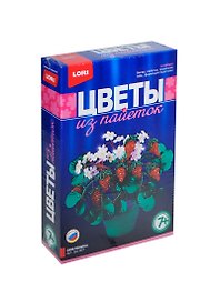 LORI Цв-007 Цветы из пайеток Земляника (набор д/творчества) (7+) (коробка)
