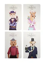 Тетрадь в клетку Languo, Animal's style, 44 листа, в ассортименте