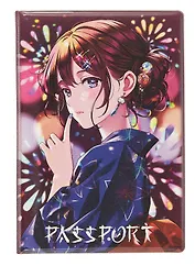 Обложка для паспорта Аниме Девушка на фестивале (ОП2023-404)