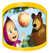 Светильник настенный ночник 4 светодиода, эффект "Чудосвет", двойн.питание, к/к, ассорти, Маша и Медведь