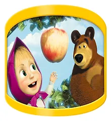 Светильник настенный ночник 4 светодиода, эффект "Чудосвет", двойн.питание, к/к, ассорти, Маша и Медведь