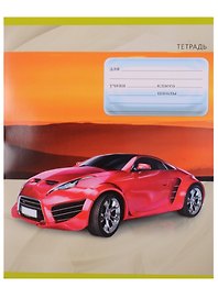 Тетрадь в клетку Unnika «Скорость. Авто» в ассортименте, 18 листов