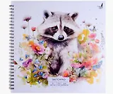 Скетчбук 270*270 20л "Волна" акварел. бумага, 200г/м2,тв.обложка, евроспираль