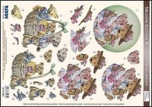 Аппликация бумажная вырубная серии "Плюшевые медведи 2" (G82931)