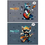 Тетрадь для нот BG, Musical cats, А5, 24 листа