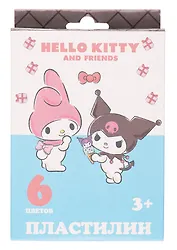 Пластилин 6цв 120гр "Hello Kitty&friends" к/к, стек